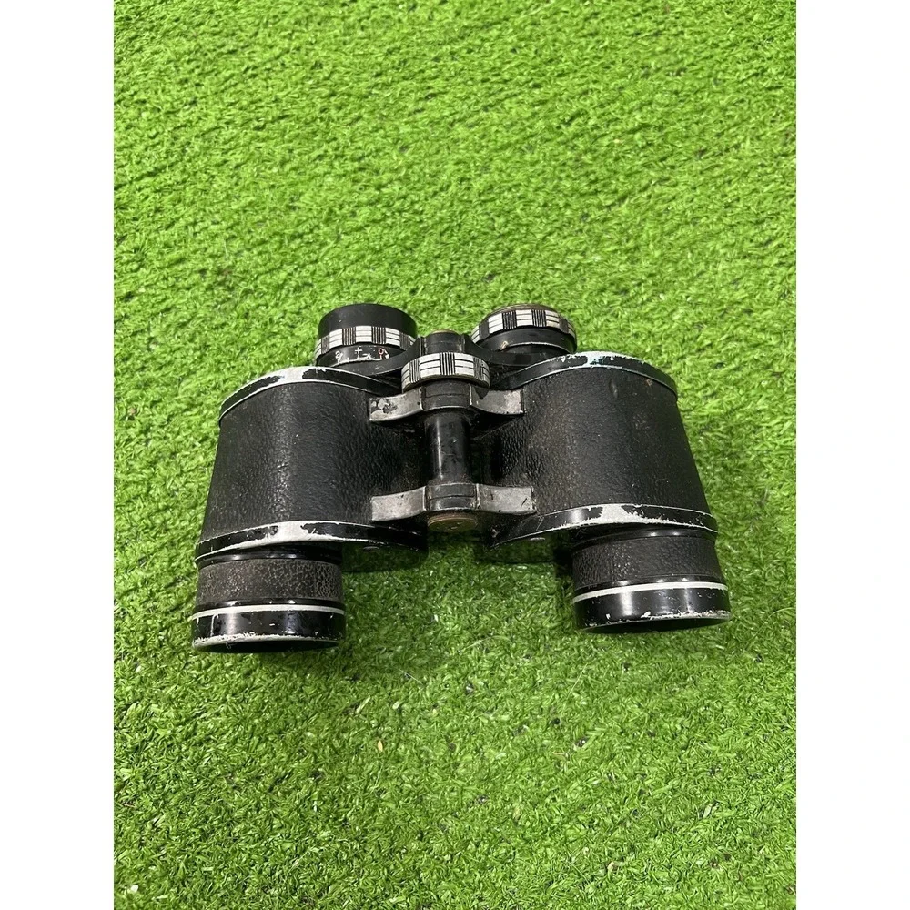 Vintage Sears Discoverer Binoculars 6212 in Case Black Extra Wide Angle 7x35
